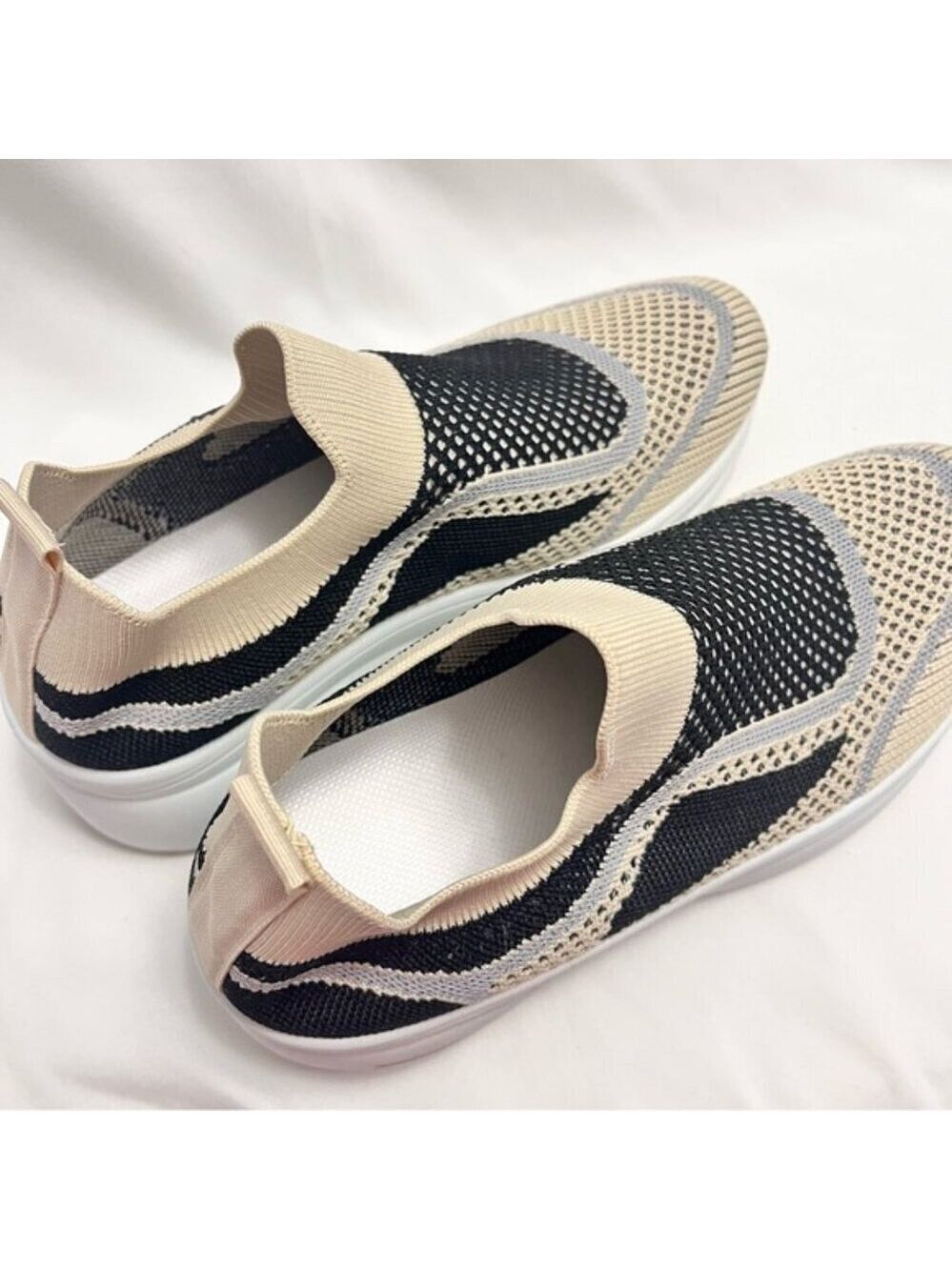 Knit Slip On Platform Sock Sneakers Size 8.5 - Picture 8 of 8